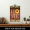 G128 Combo Pack Garden Flag Hanger 14IN & Garden Flag Home Sunflower on Rustic Wood 12x18IN Printed Double Sided Blockout Fabric